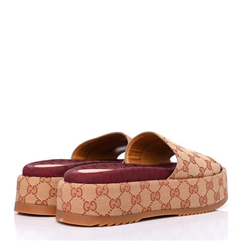 gucci monogram slide sandal|affordable Gucci slides.